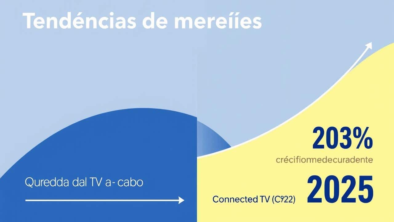 Infográfico sobre a queda da TV a cabo e crescimento do Connected TV