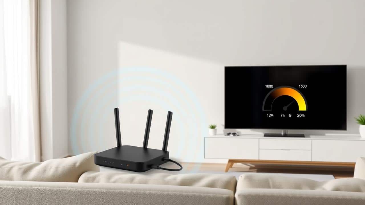 Otimização de rede Wi-Fi para Chromecast com sinal forte e alta velocidade.
