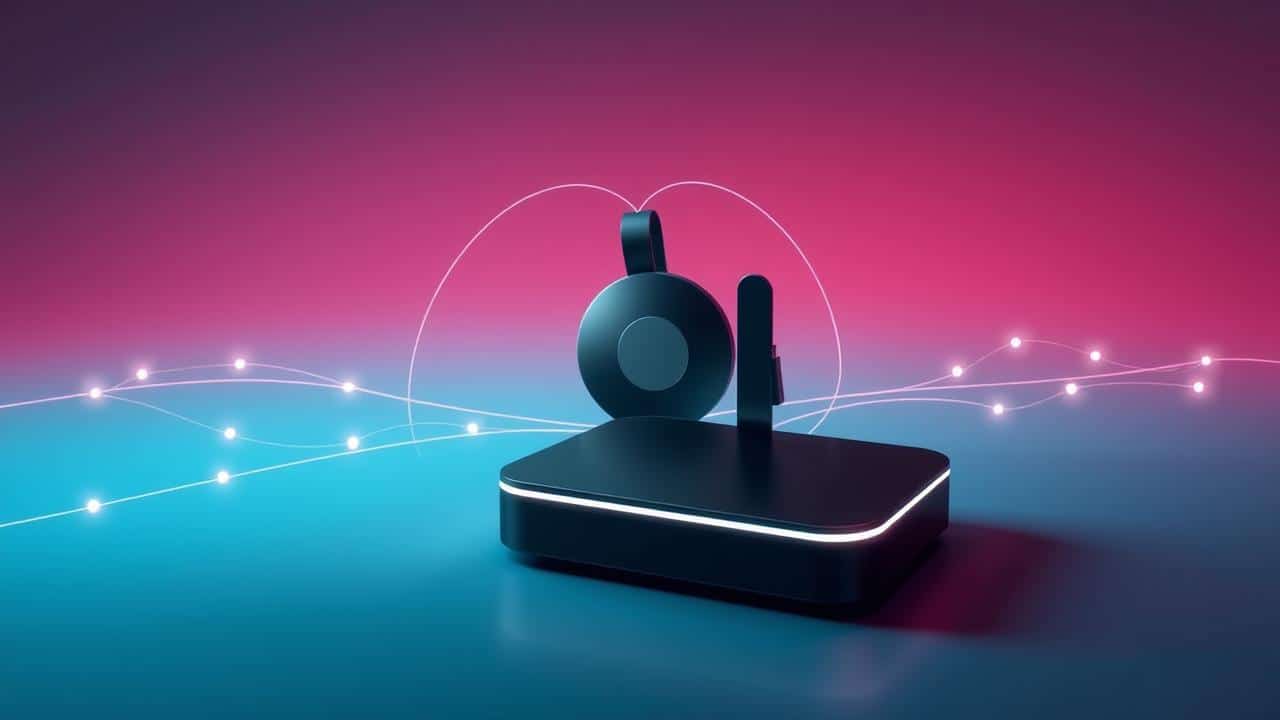 Transição do Chromecast para o Google TV Streamer, simbolizando a evolução do streaming doméstico.