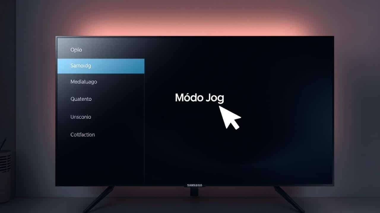 Interface de TV Samsung com