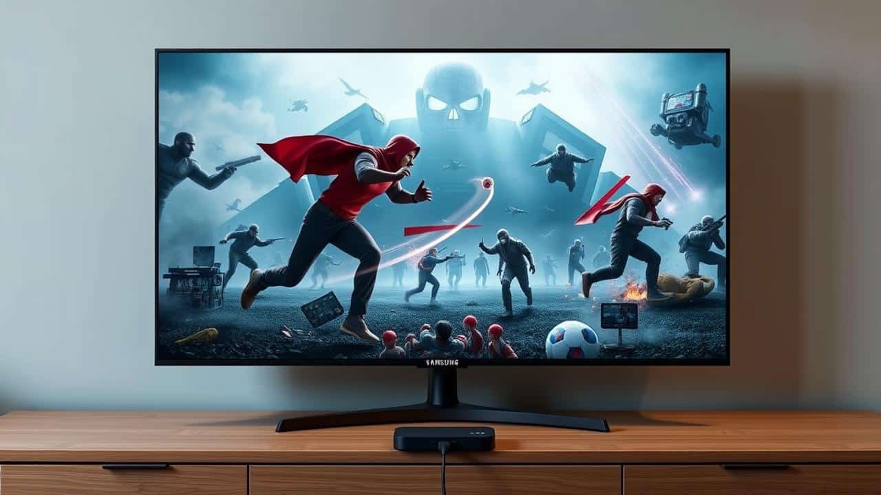 Configuração de jogo na The Frame com One Connect Box